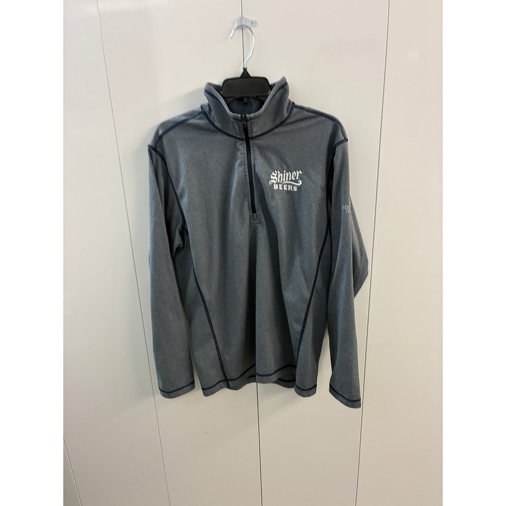 The North Face Shiner Beers Gray Quarter Zip Pullover Mens Large Heathered